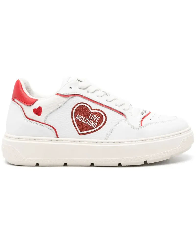 Moschino Sneakers mit Logo-Patch - Weiß Weiß