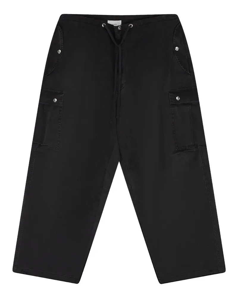 RHUDE Ausgeblichene Parachute Jogginghose - Schwarz Schwarz