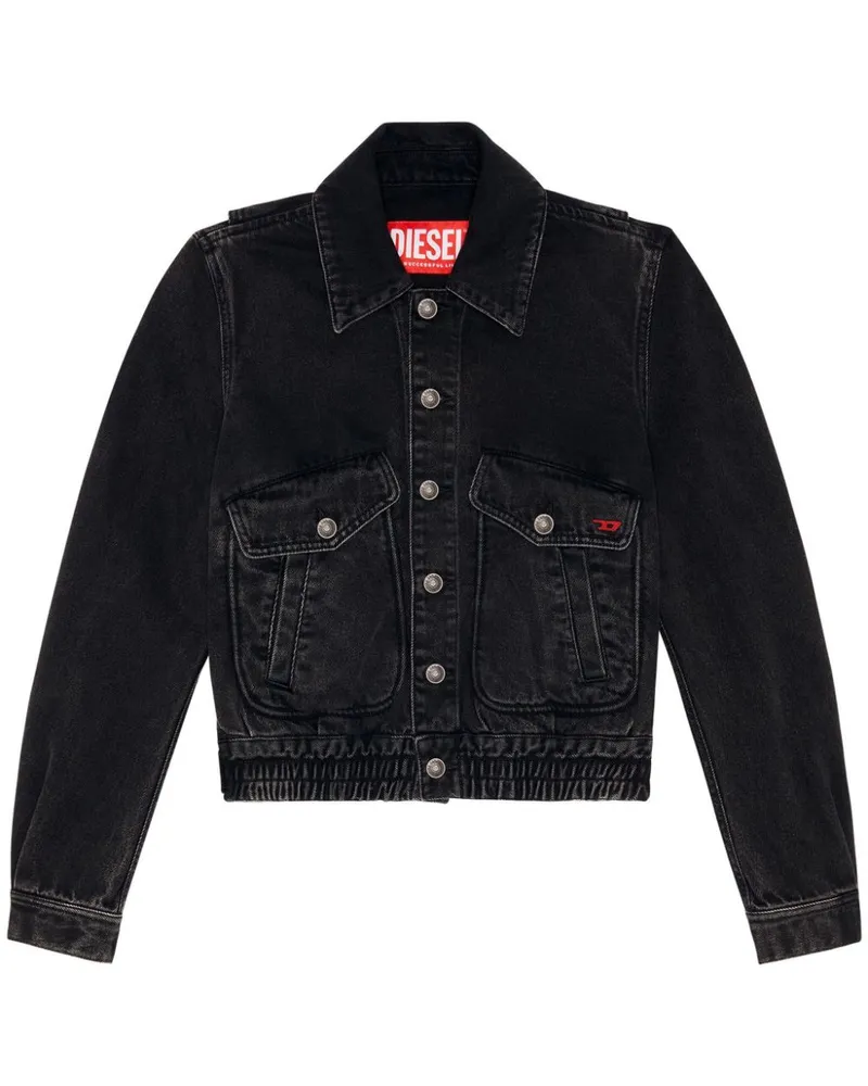 Diesel De-Tracy Jeansjacke - Schwarz Schwarz
