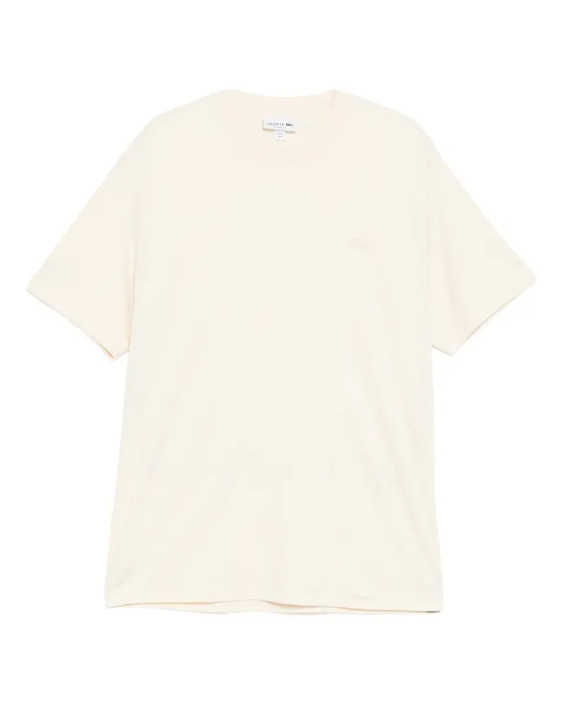 Lacoste T-Shirt mit Logo-Patch - Nude Nude