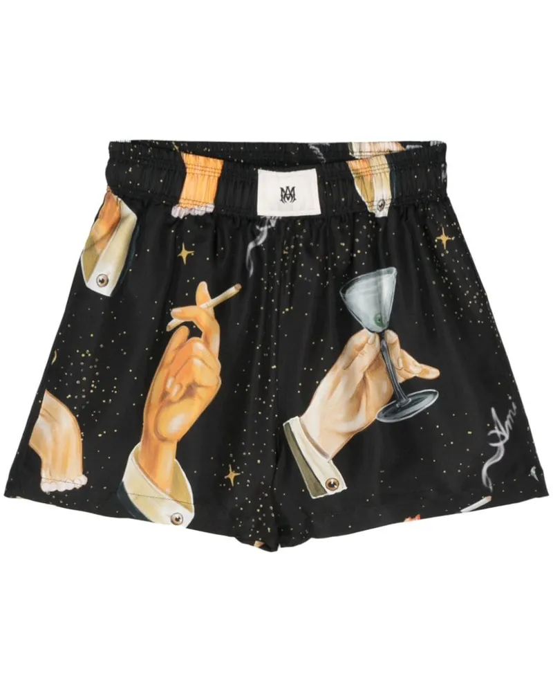 Amiri Shorts aus Seide - Schwarz Schwarz