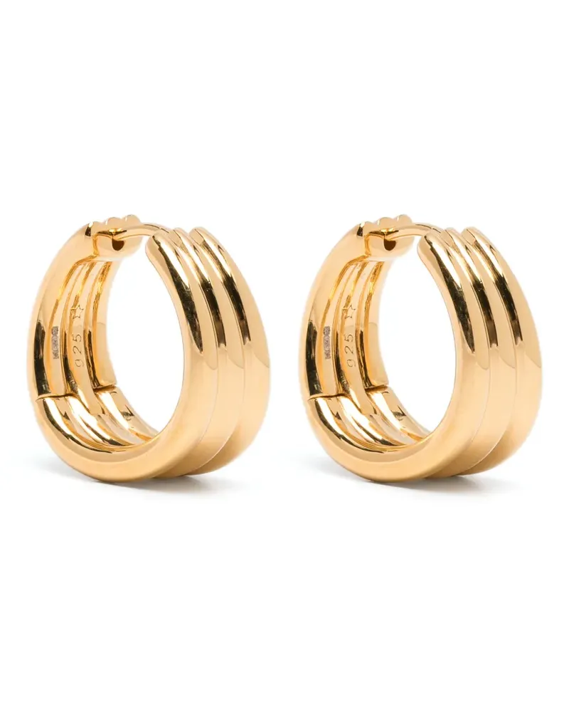 Missoma Savi triple ridge hoops earrings - Gold Gold