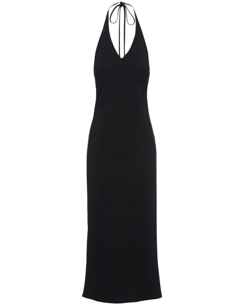Prada Midikleid mit Neckholder - Schwarz Schwarz