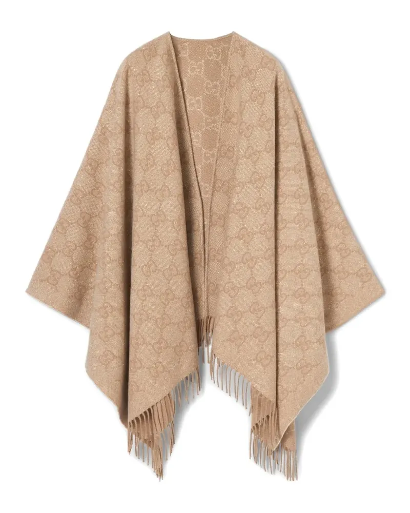 Gucci Cape mit Fransen - Weiß Weiß