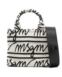 MSGM Shopper aus Logo-Jacquard Nude