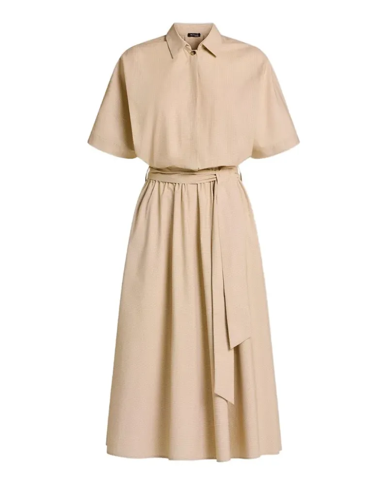 Kiton Gürtel-Kleid mit weiten Ärmeln - Nude Nude