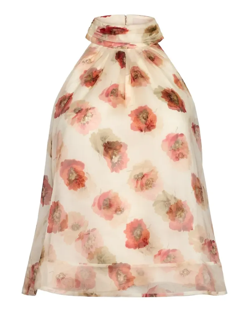 Cinq à Sept floral halterneck blouse - Nude Nude