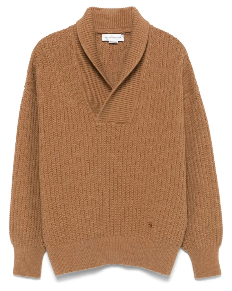 Victoria Beckham Pullover mit Schlitz am Ausschnitt - Braun Braun