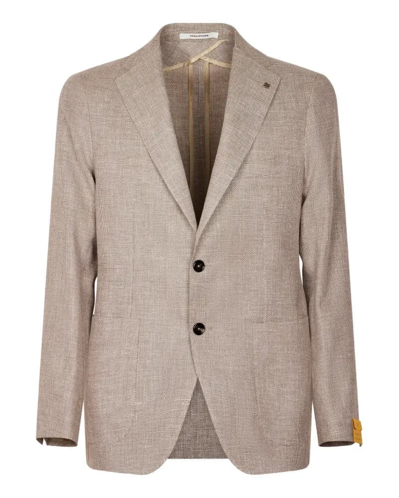 Tagliatore textured-finish blazer - Nude Nude