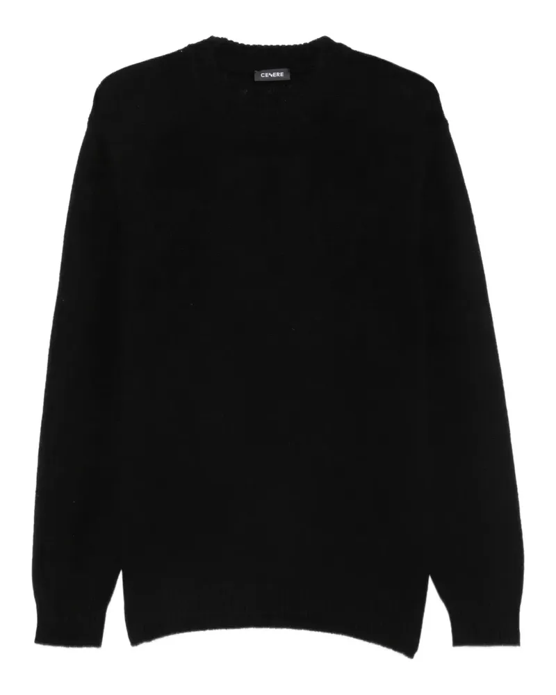 CENERE GB ribbed-trim crew-neck sweater - Schwarz Schwarz
