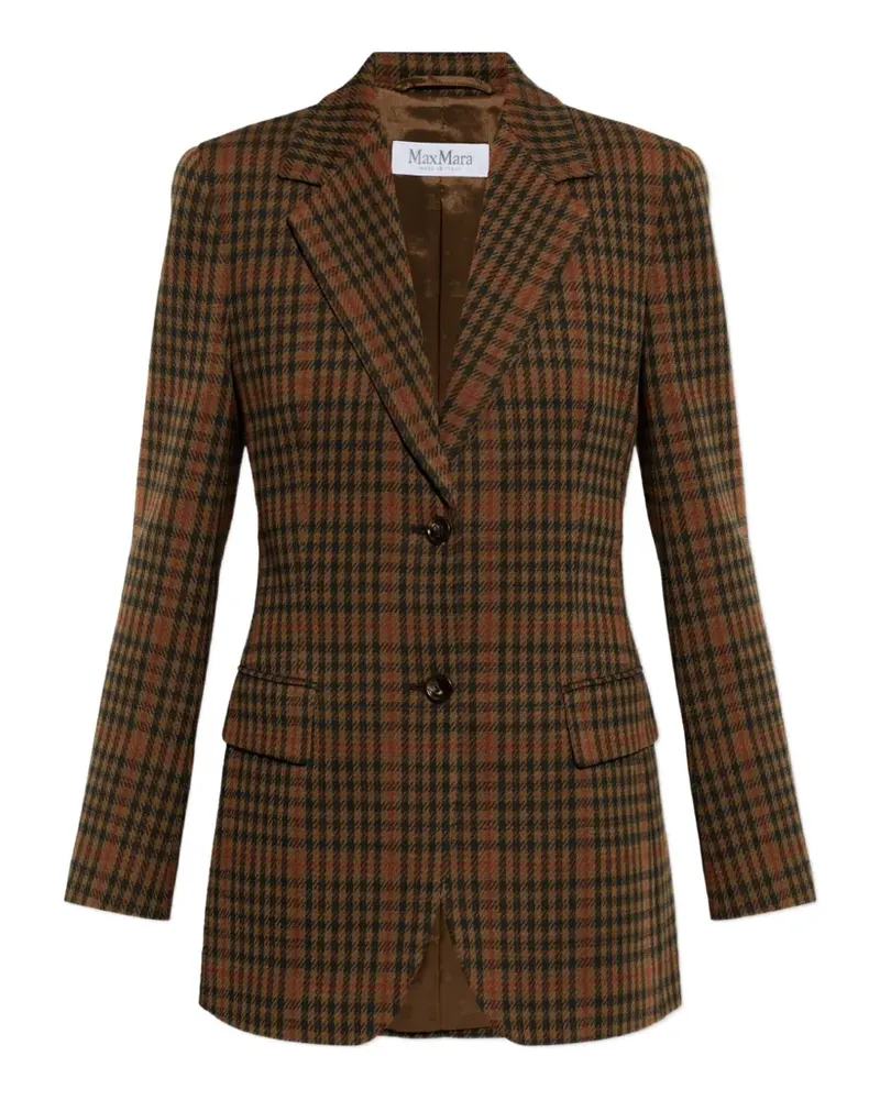 Max Mara Galosce Blazer mit Hahnentrittmuster - Braun Braun