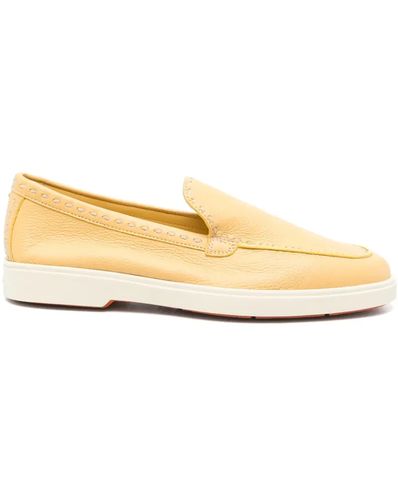 Santoni Loafer aus Leder - Gelb Gelb
