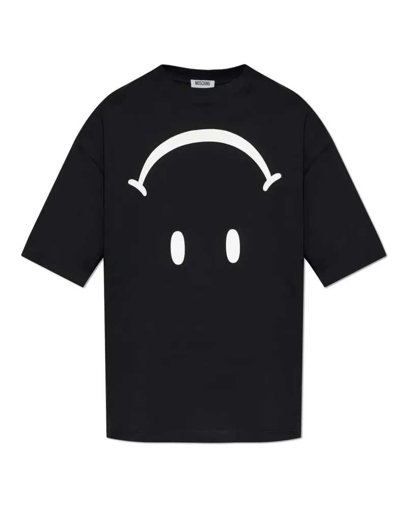 Moschino x Smiley T-Shirt mit Print - Schwarz Schwarz