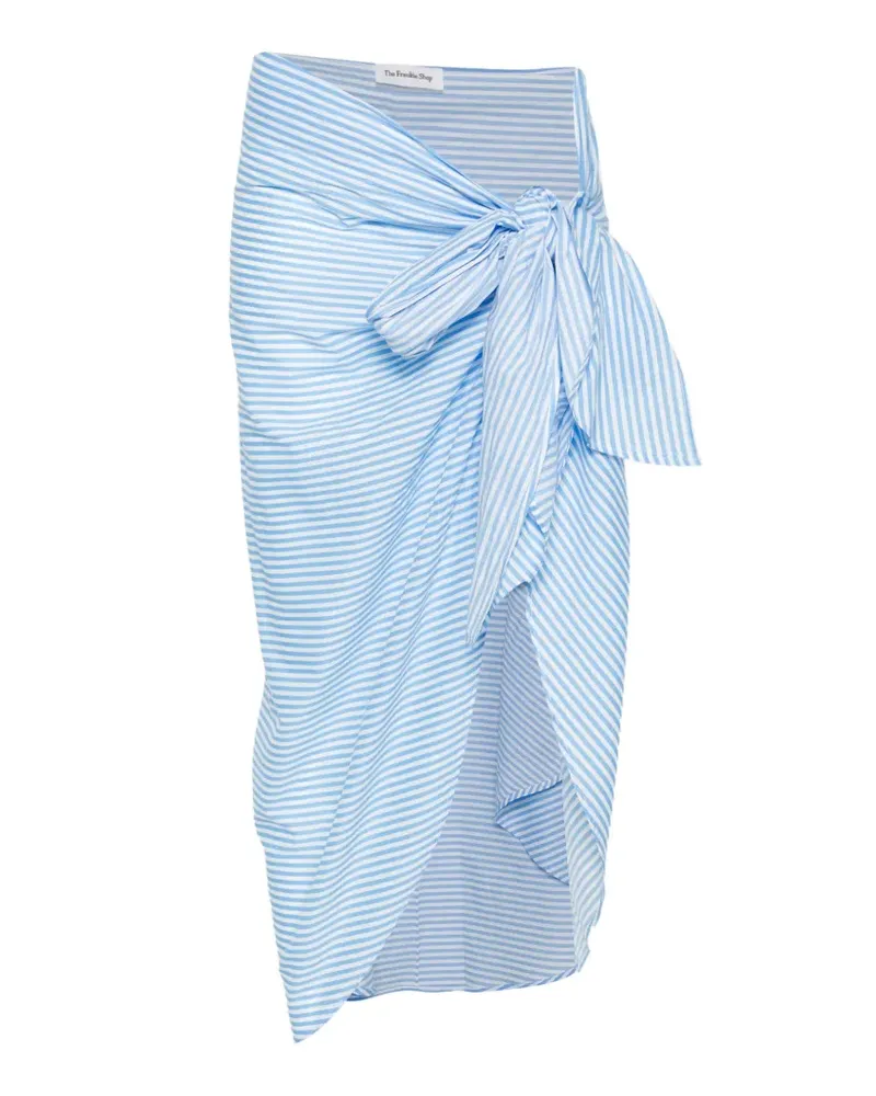 FRANKIE Shop Gestreifter Thira Wickelrock - Blau Blau