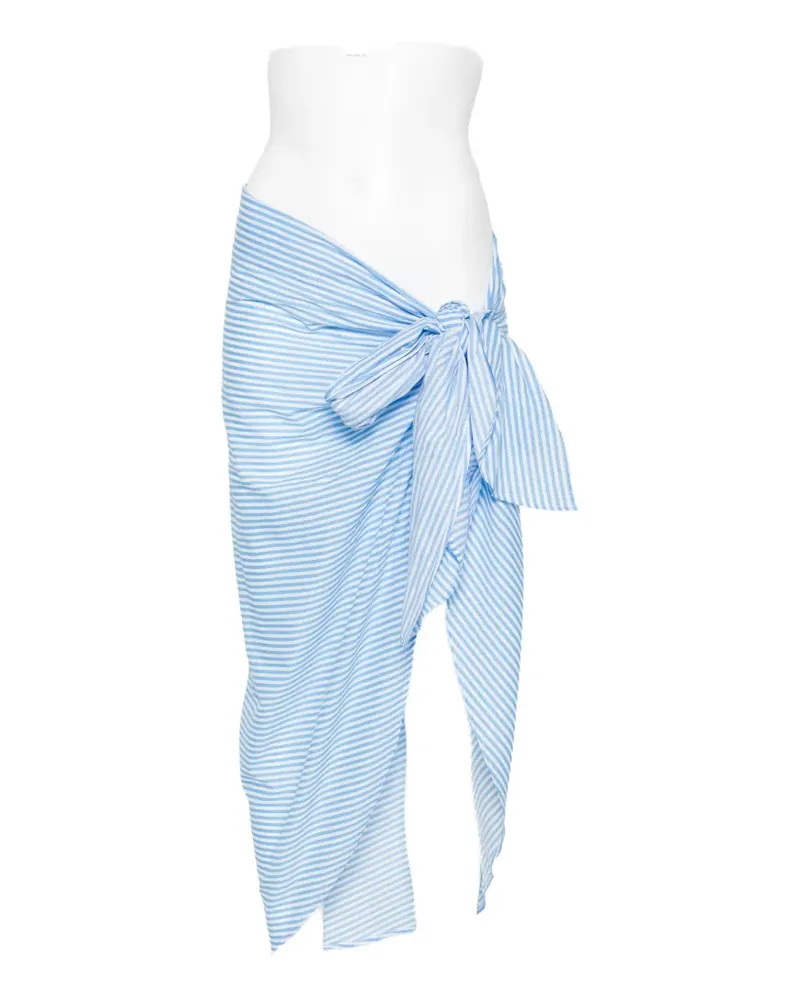 FRANKIE Shop Thira striped wrap-style skirt - Blau Blau