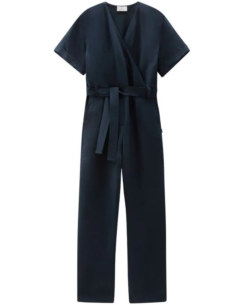 Woolrich Jumpsuit mit Gürtel - Blau Blau