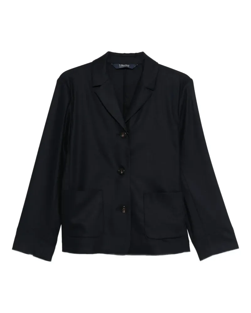 Max Mara Einreihige Dora Jacke - Blau Blau