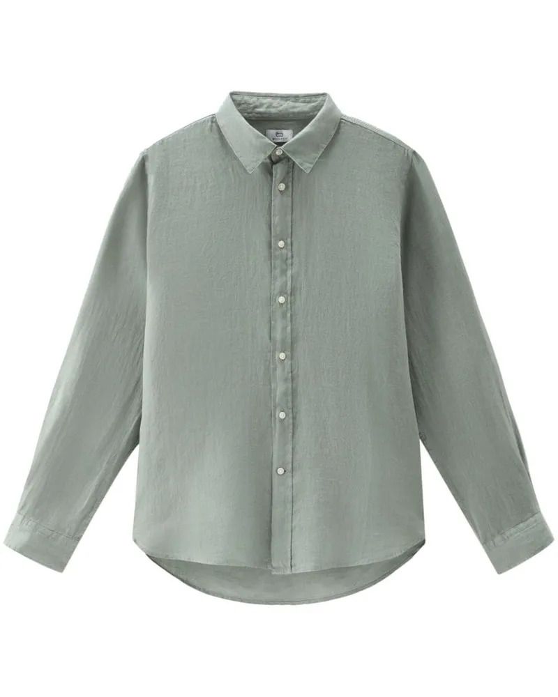 Woolrich Klassisches Leinenhemd - Grün Grün