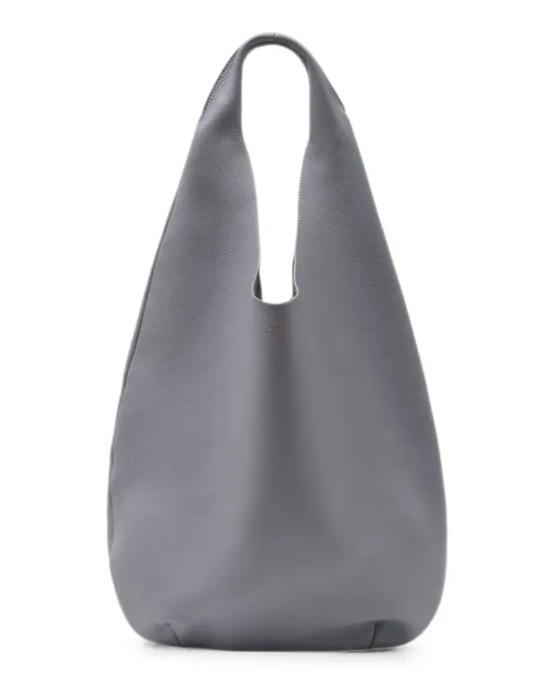 A.P.C. Le Neige Tote Bag aus strukturiertem Leder - Grau Grau