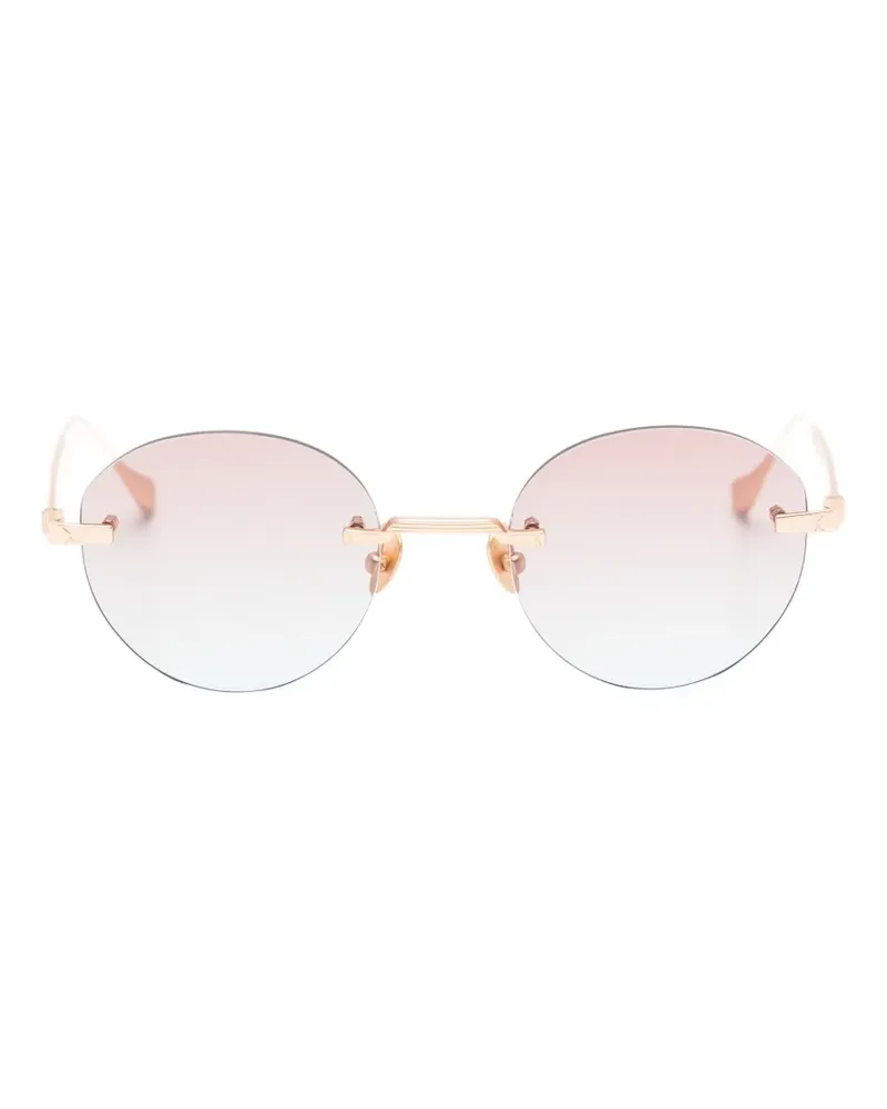 Kyme Charles rimless round-frame sunglasses - Gold Gold