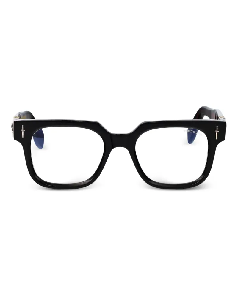 Cutler and Gross Eckige The Great Frog Brille mit Verzierung - Schwarz Schwarz