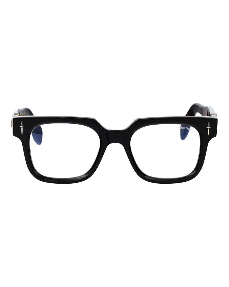 Cutler and Gross The Great Frog embellished rectangle glasses - Schwarz Schwarz