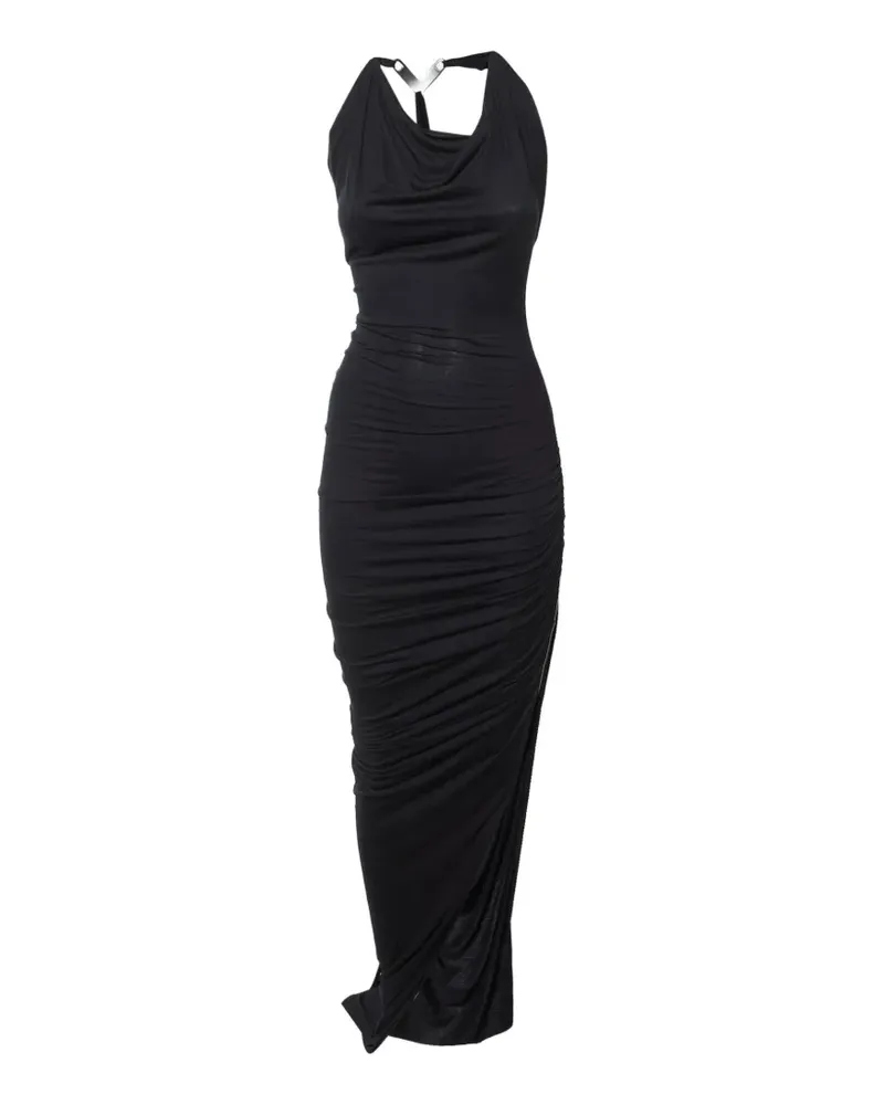 Rick Owens Gerafftes Jersey-Kleid - Schwarz Schwarz