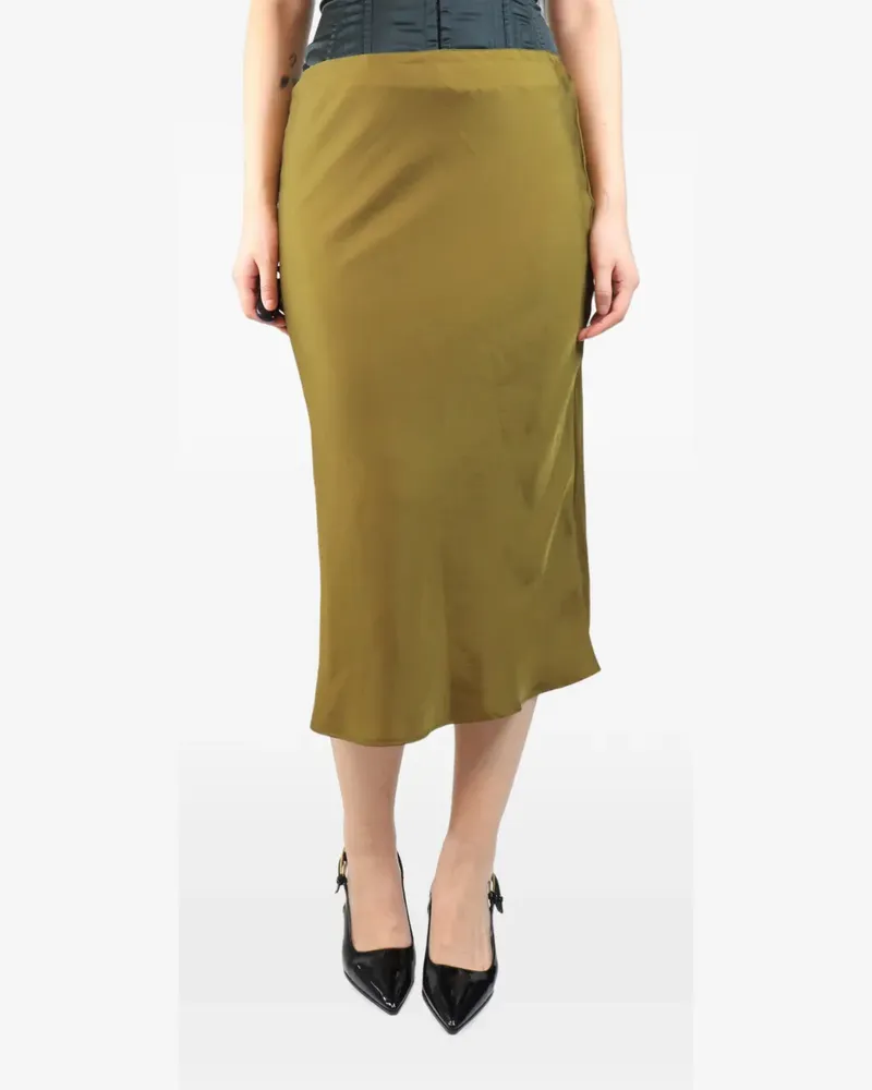 Soeur satin midi skirt - Grün Grün