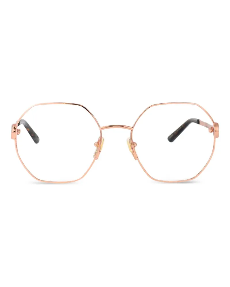 Gucci geometric logo-embellished glasses - Gold Gold