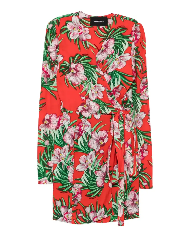 Marco Bologna floral-print wrap mini dress - Rot Rot