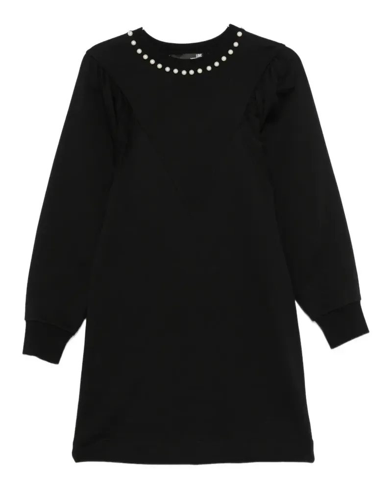Moschino faux pearl-embellished mini dress - Schwarz Schwarz