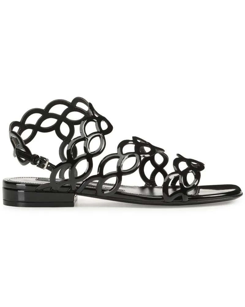 Sergio Rossi SR Mermaid Sandalen Schwarz