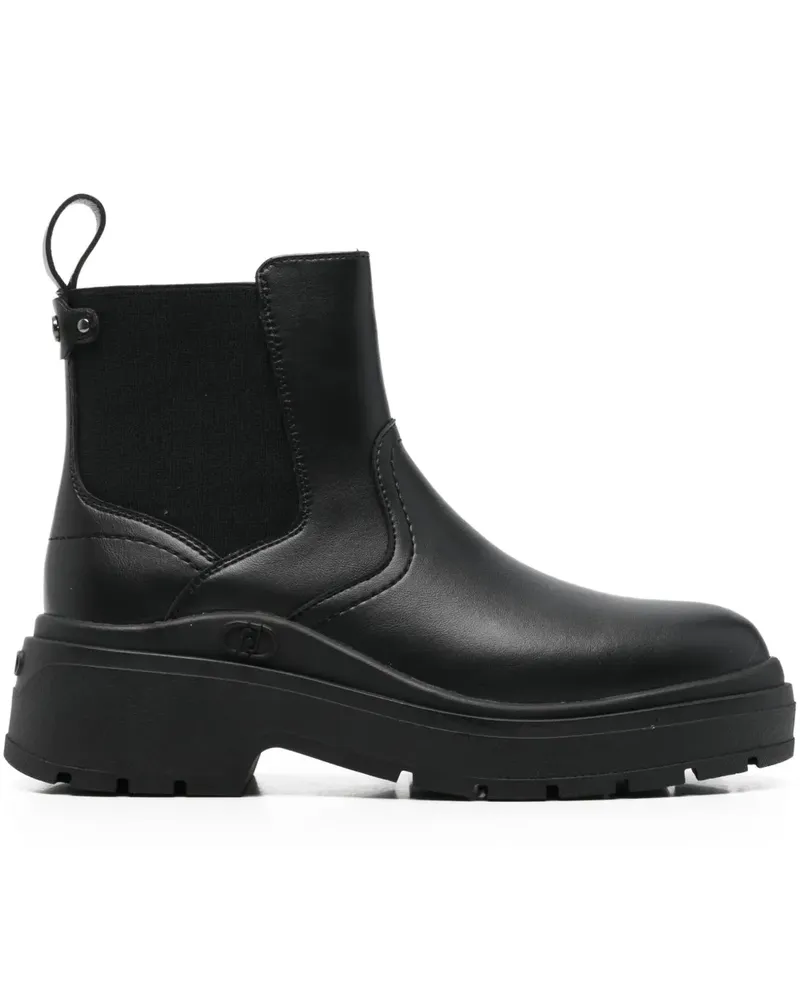Liu Jo Stiefel aus Leder - Schwarz Schwarz