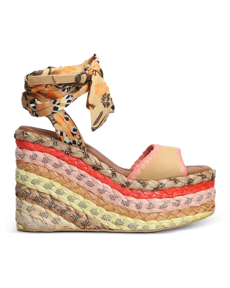 Kurt Geiger braided heeled espadrilles - Nude Nude
