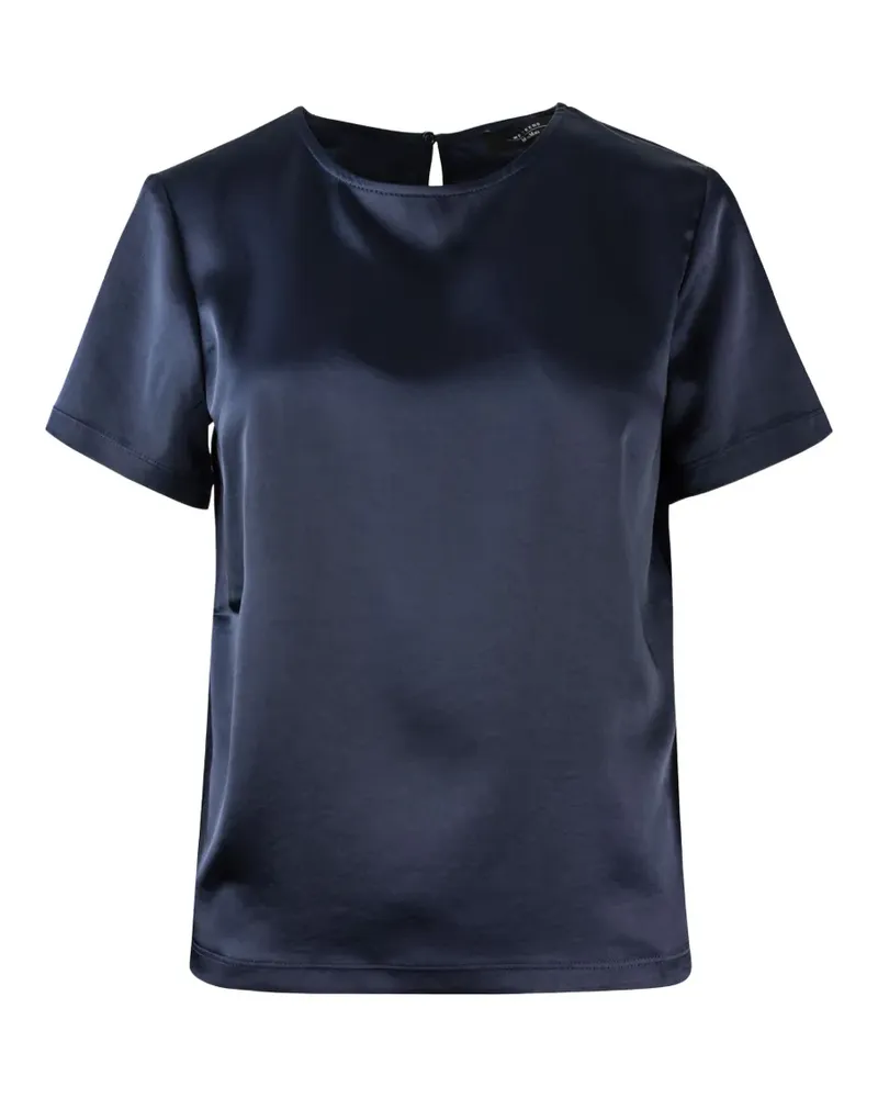 Max Mara T-Shirt mit Satin-Finish - Blau Blau