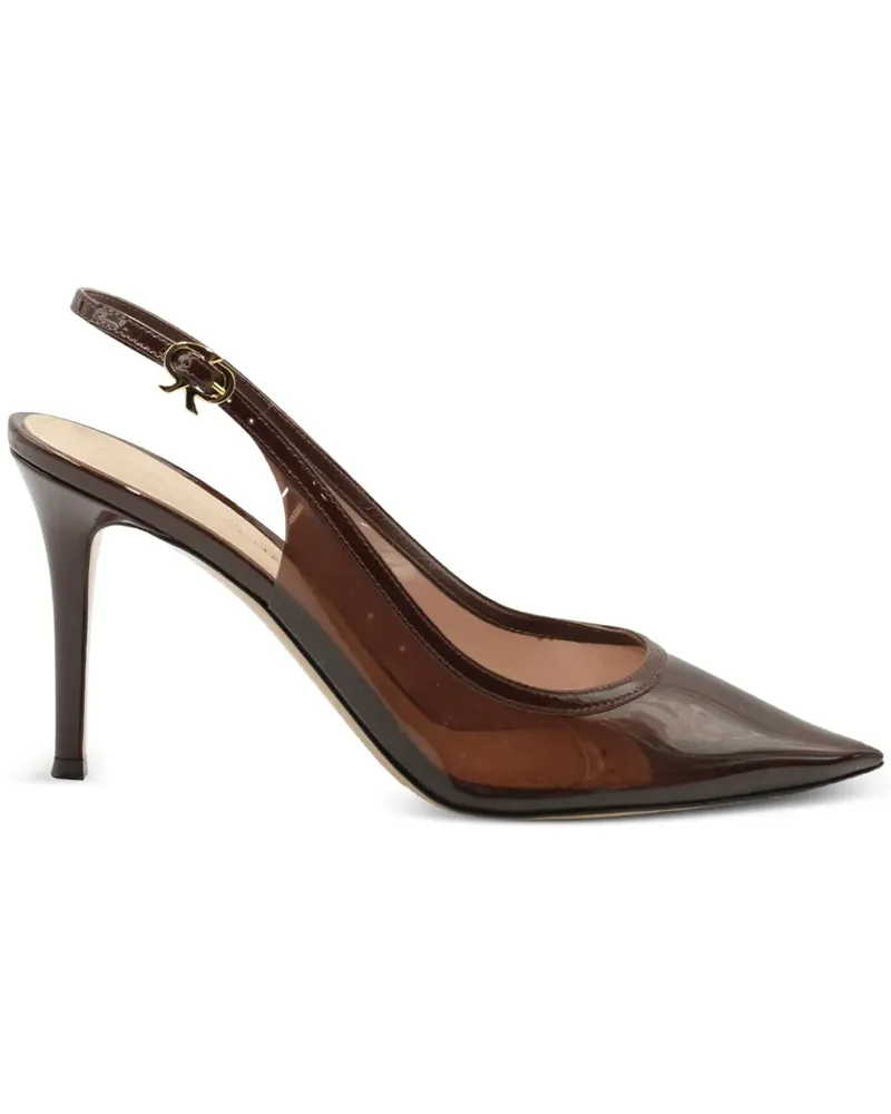 Gianvito Rossi 85 translucent slingback pumps - Braun Braun