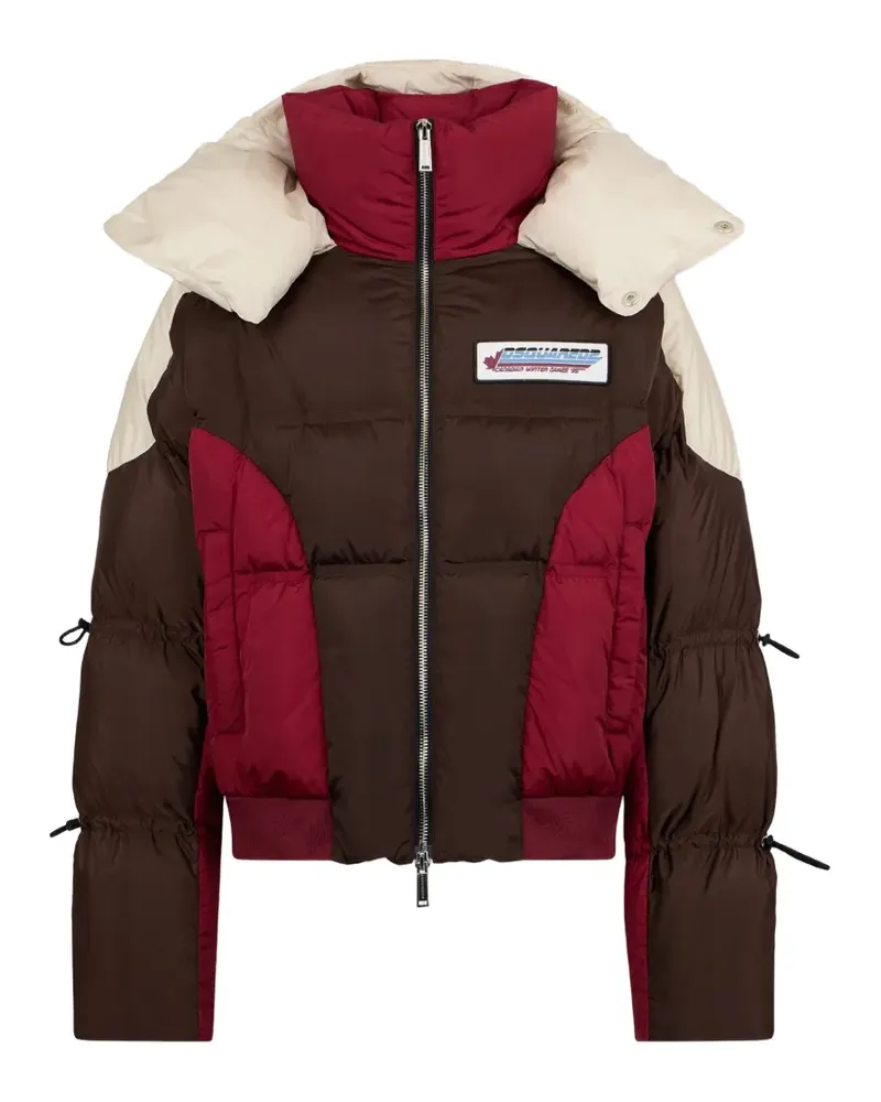 Dsquared2 Gefütterte Jacke mit Kordelzug - Rot Rot