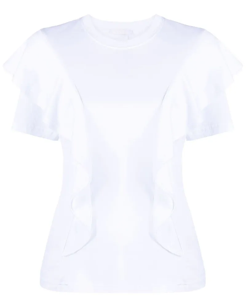 Chloé T-Shirt mit Rüschen - Weiß Weiß