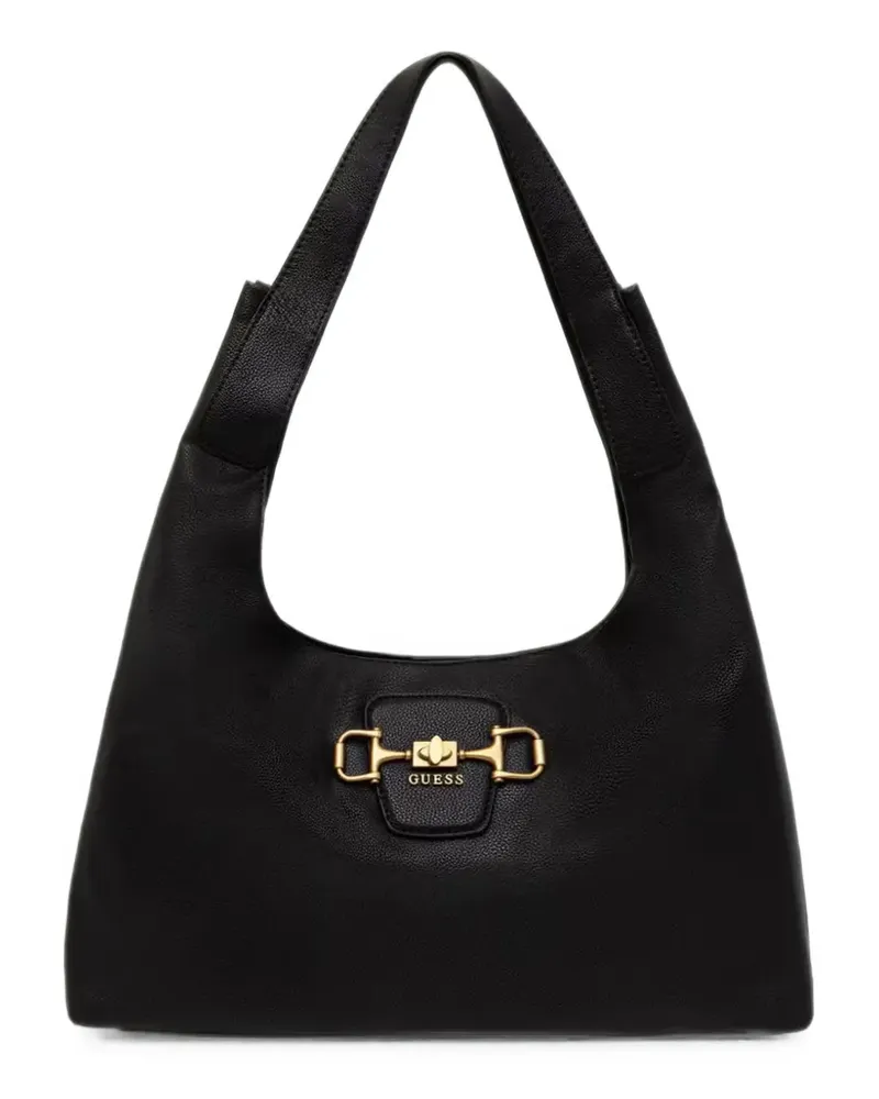 Guess Sunset horsebit-detail shoulder bag - Schwarz Schwarz