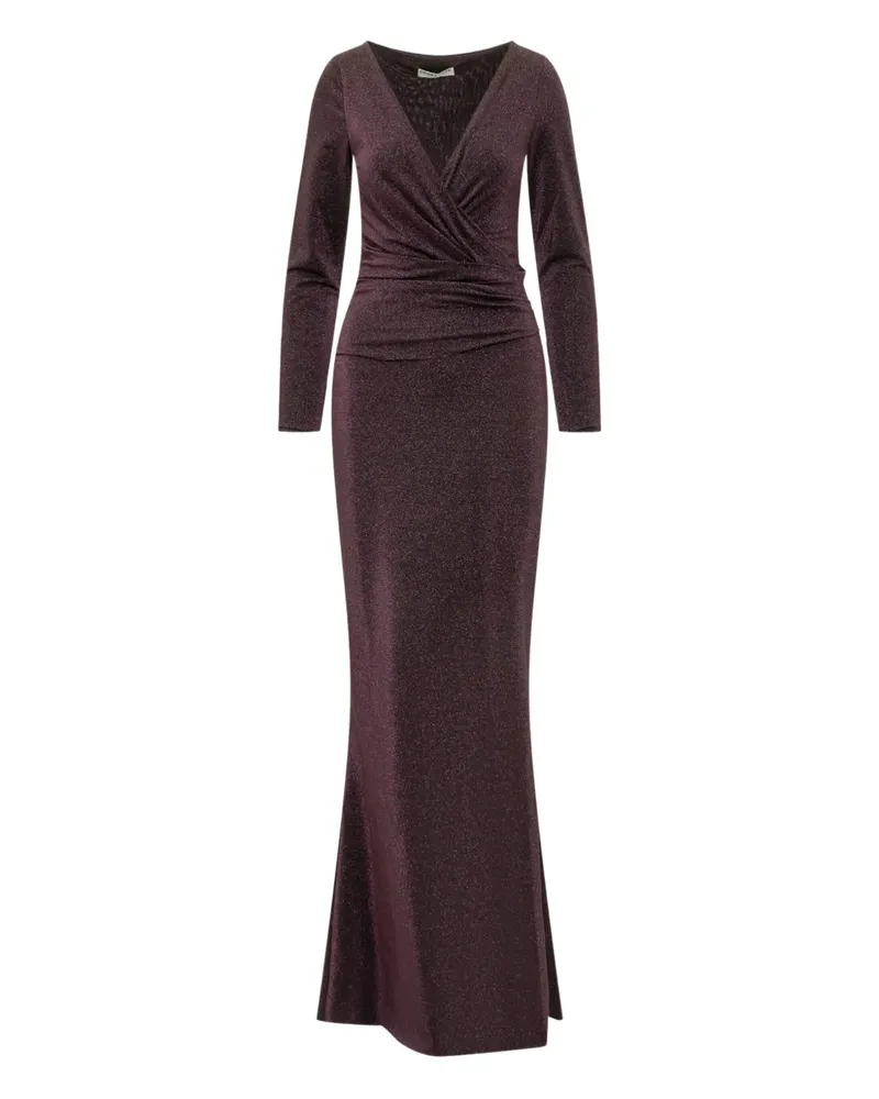 Chiara Boni Gewickeltes Maxikleid im Glitter-Look - Violett Violett