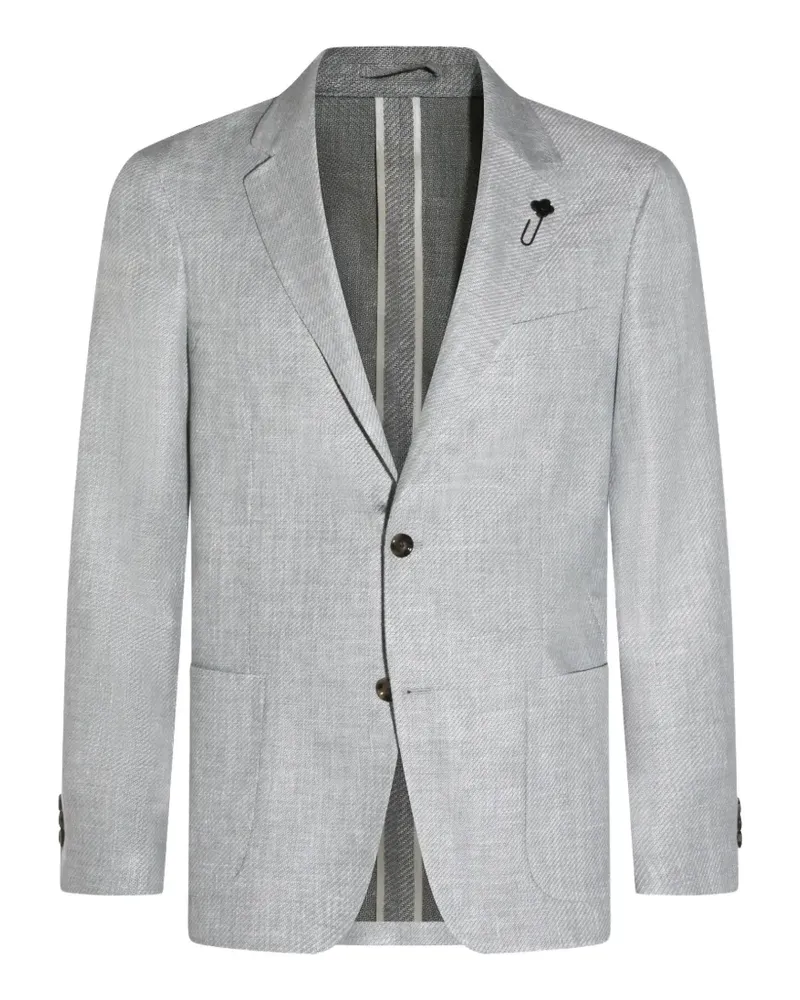 LARDINI flower pin pocket blazer - Grau Grau