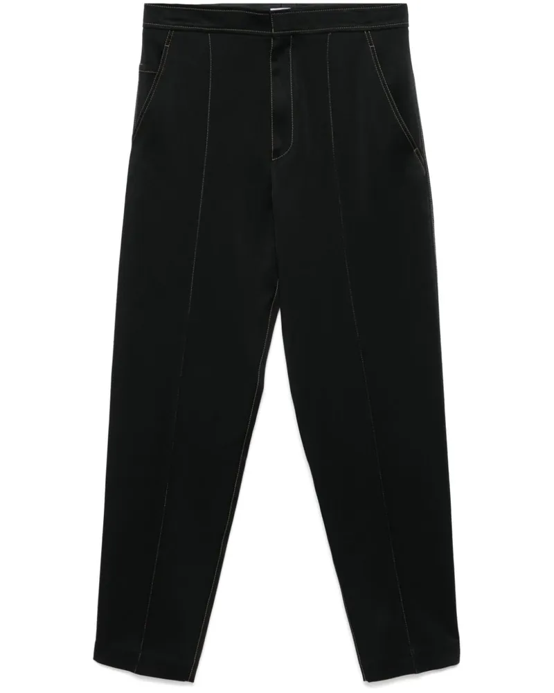 Brunello Cucinelli Hose aus Satin - Schwarz Schwarz