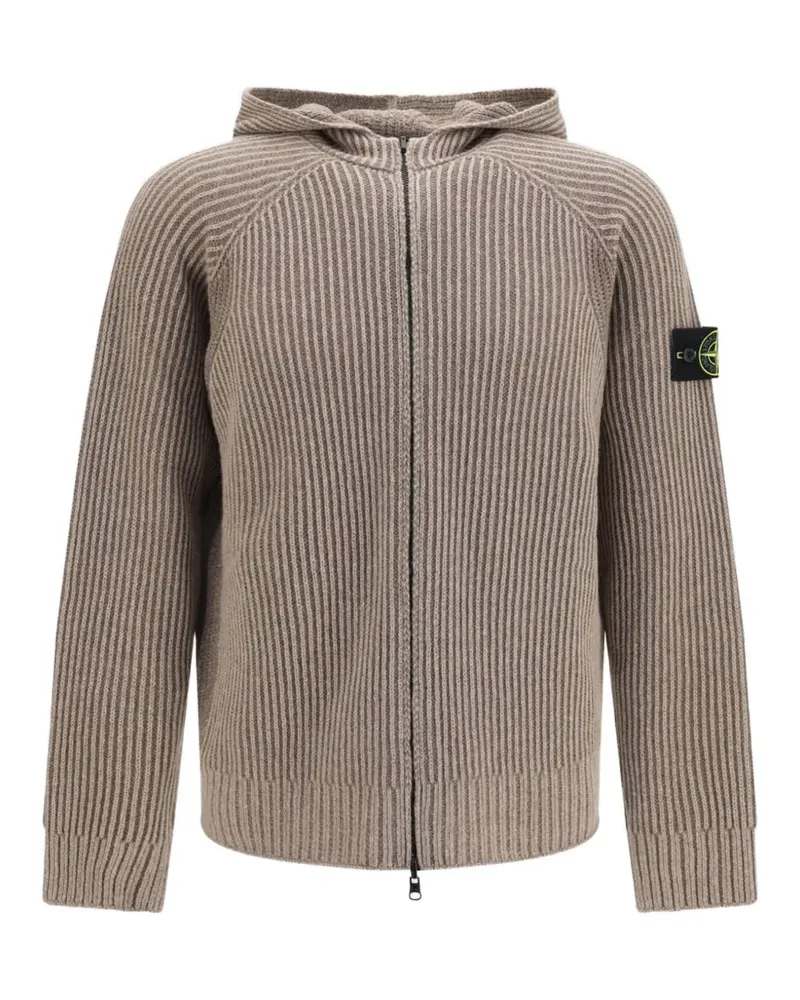 Stone Island 5100067 zweifarbiger Vanisé-Kaschmirpullover - Nude Nude