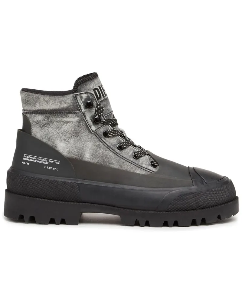 Diesel D-Hiko Bt X Schnürstiefel Grau