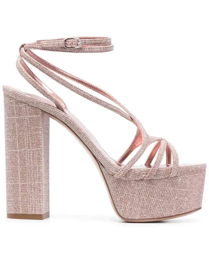Le Silla Sandalen mit Blockabsatz - Metallic Metallic