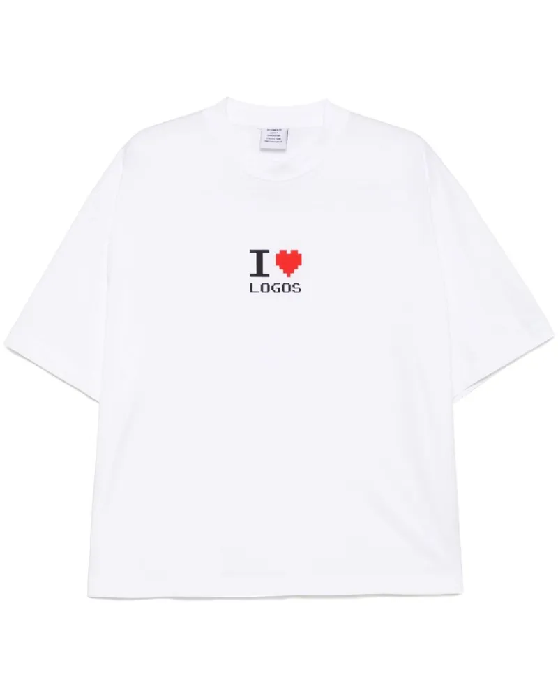 VETEMENTS T-Shirt mit grafischem Print - Weiß Weiß