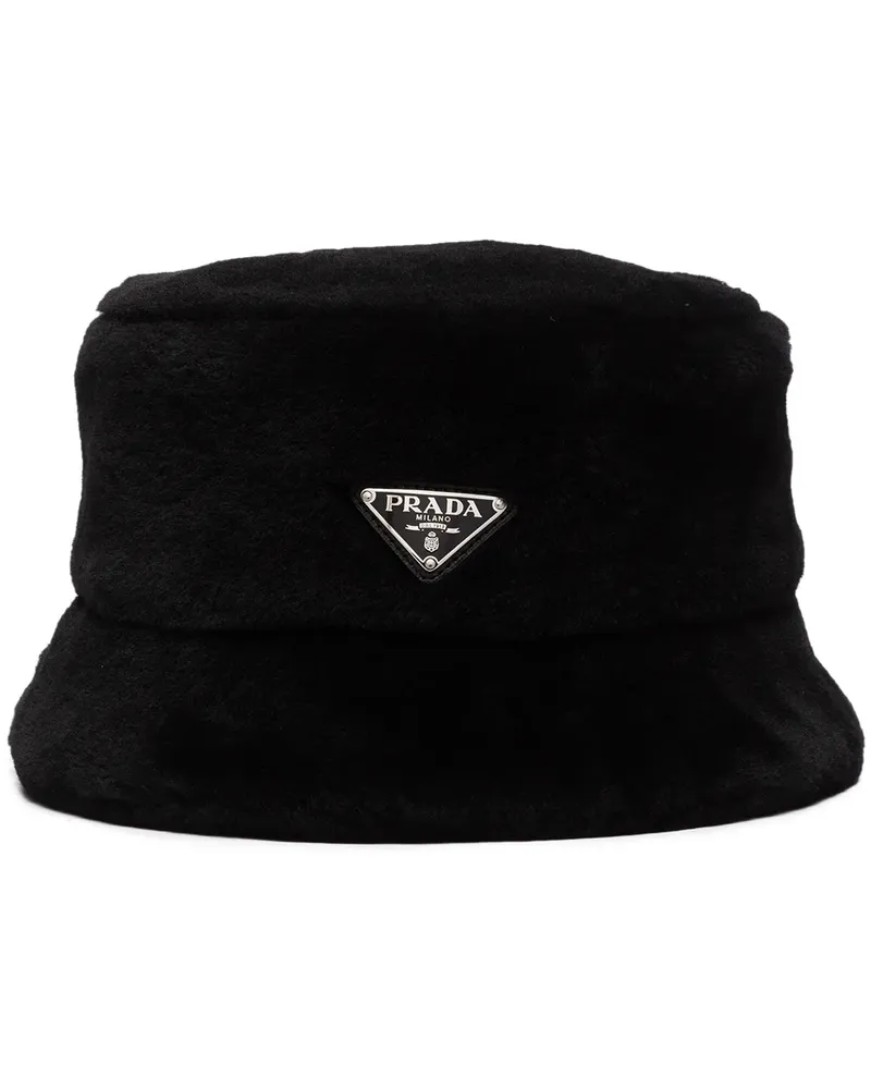 Prada Shearling-Fischerhut - Schwarz Schwarz