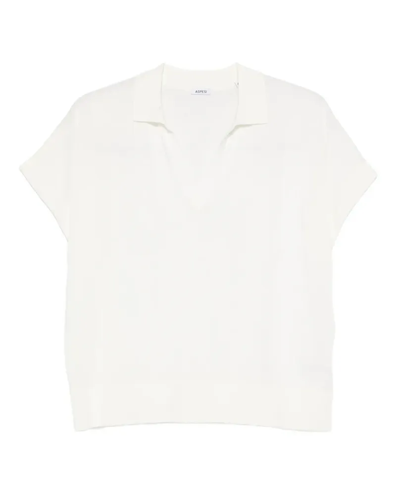 ASPESI Top mit V-Ausschnitt - Nude Nude