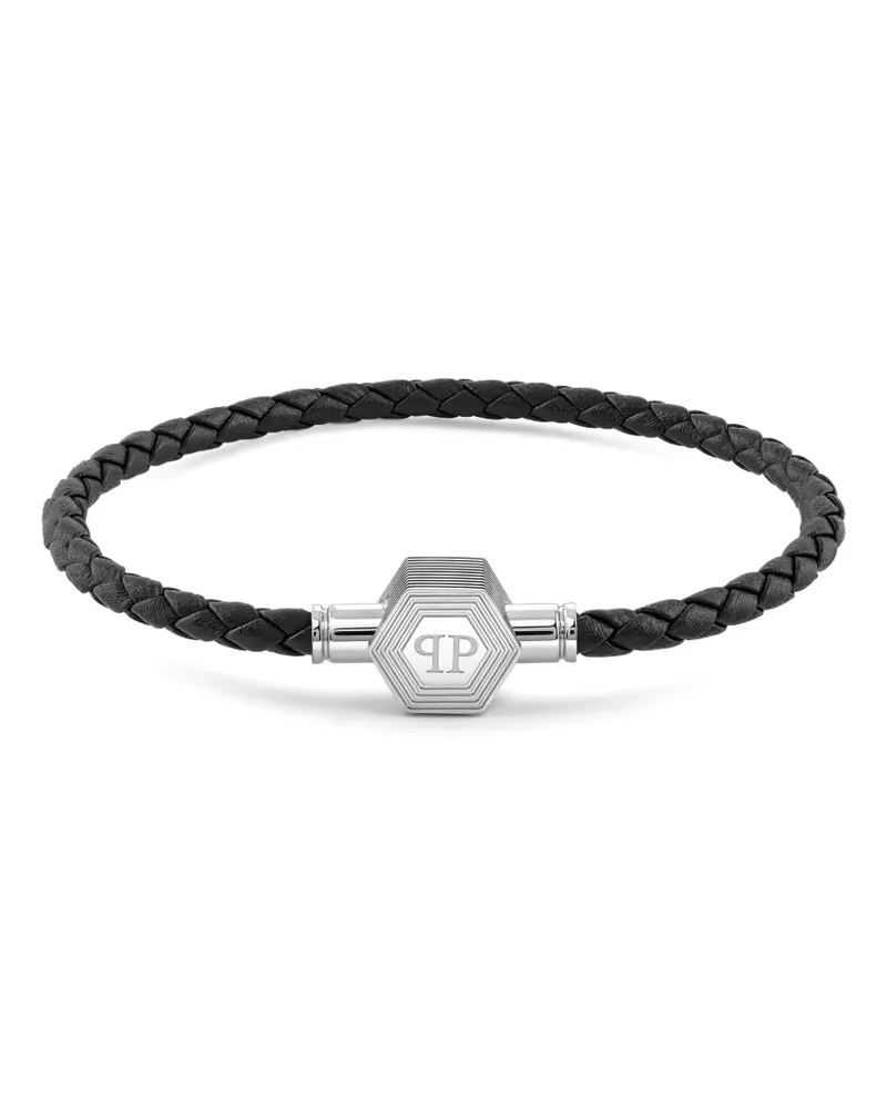 Philipp Plein Enigma braided bracelet - Silber Silber