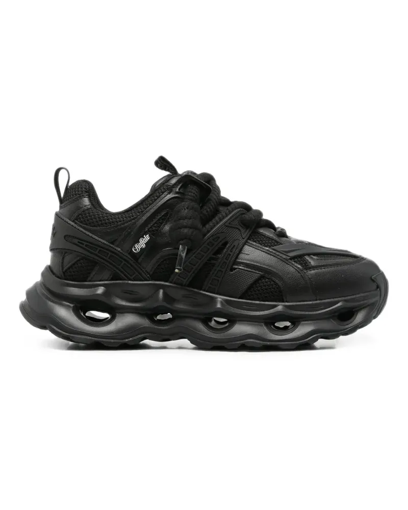 Buffalo Malaga lace panelled chunky sneakers - Schwarz Schwarz